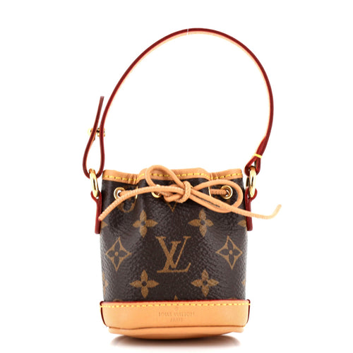 Noe Bag Charm Monogram Canvas Micro