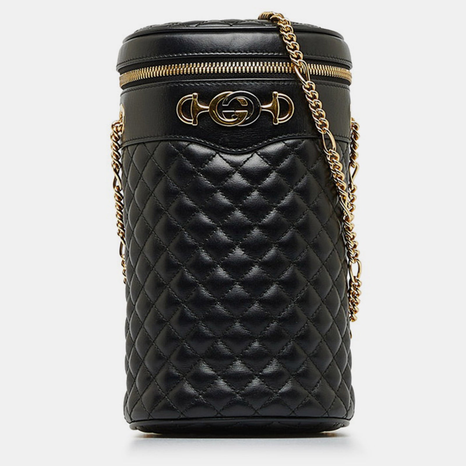 Gucci Black Leather Trapuntata Zumi Belt Bag