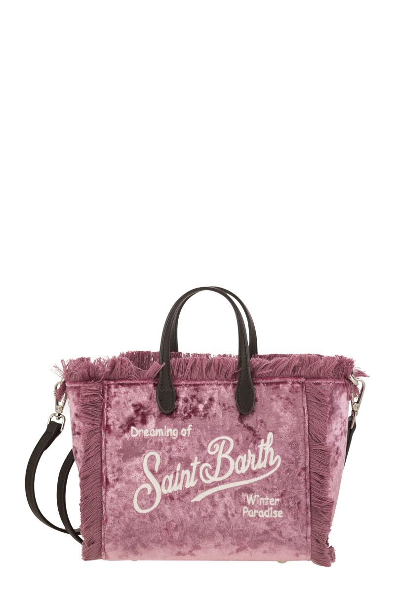 Mc2 Saint Barth Mini Vanity Bag With Bangs And Embroidered Logo in Pink | VAMI007