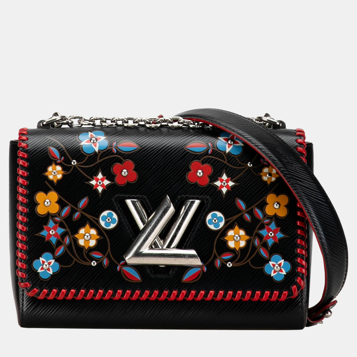 Louis Vuitton Black Limited Edition Blooming Flowers Epi Twist MM