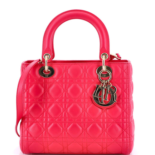 Lady Dior Bag Cannage Quilt Lambskin Medium