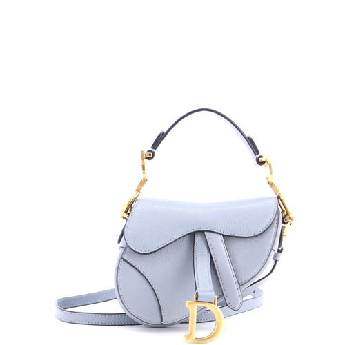Saddle Handbag with Strap Leather Micro