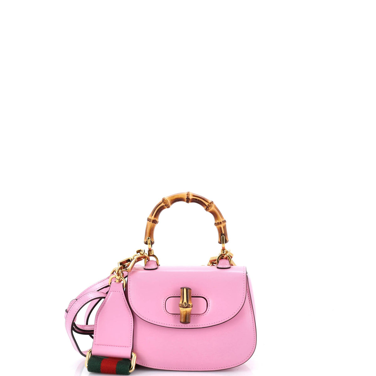 Gucci GUCCI Bamboo 1947 Top Handle Bag Leather Mini