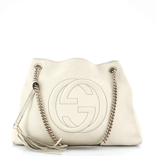 GUCCI Soho Chain Strap Shoulder Bag Leather Medium