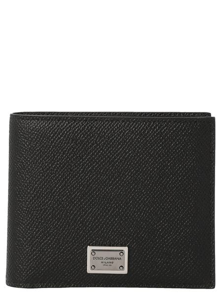 Dolce & Gabbana Men's Leather Flap-Over Wallet in Black | BP3102AG219 Color 80999