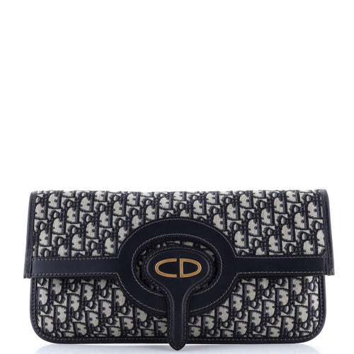 Fold Over Clutch Oblique Canvas