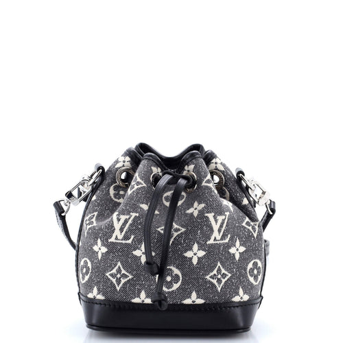 Noe NM Handbag Monogram Jacquard Denim Nano