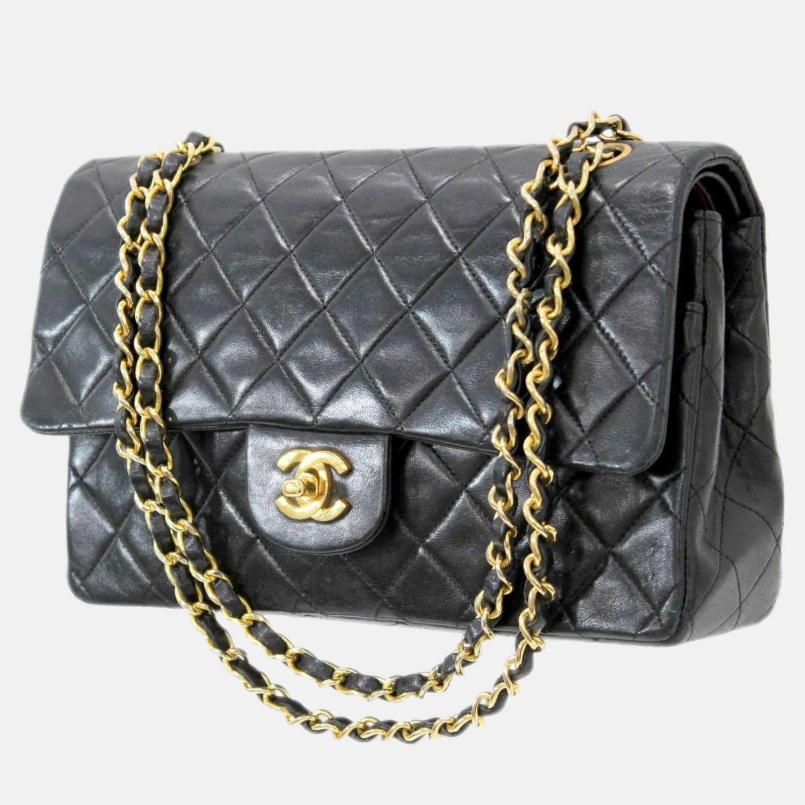 Chanel Lambskin Leather Medium Classic Double Flap Shoulder Bags