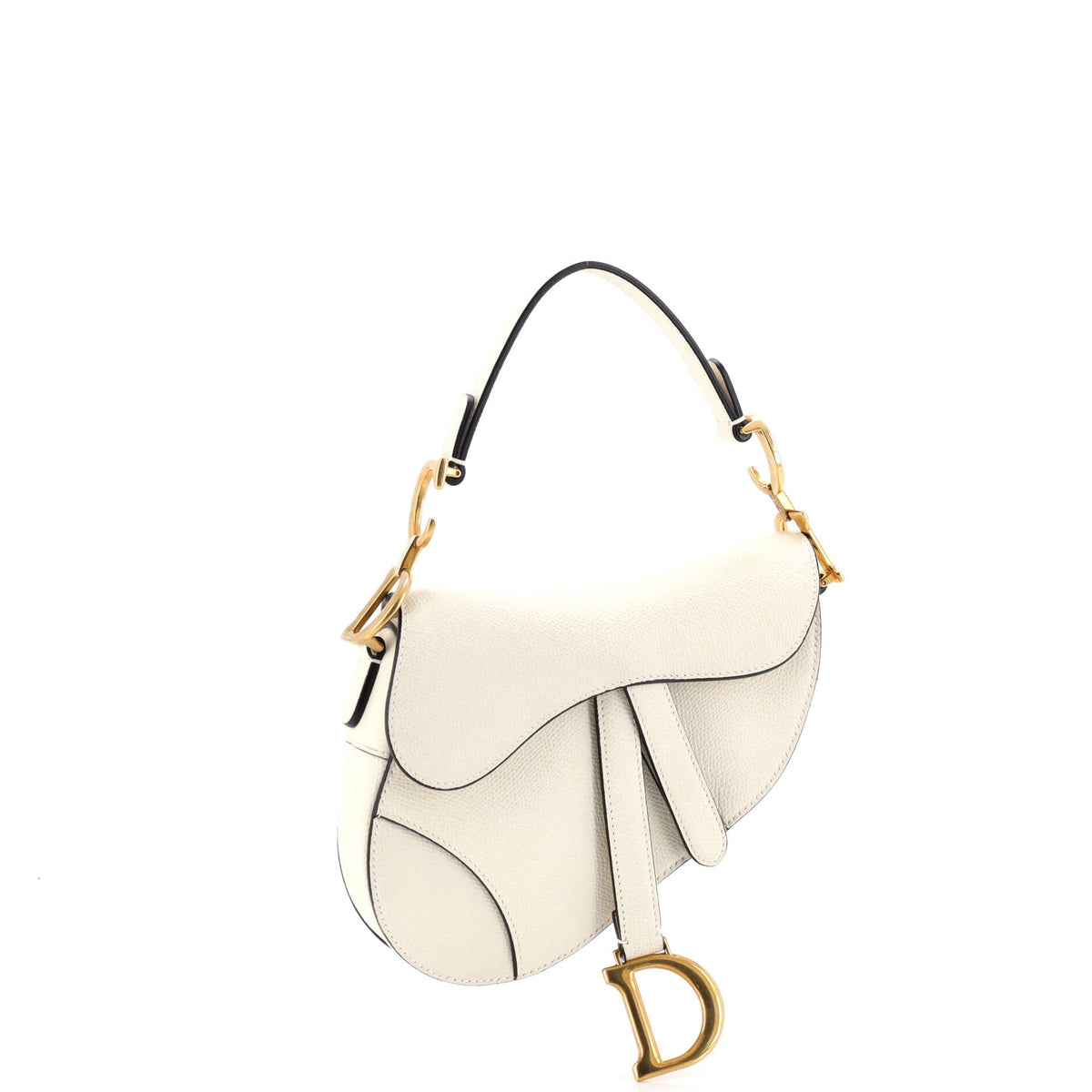 Christian Dior Saddle Handbag Leather Mini