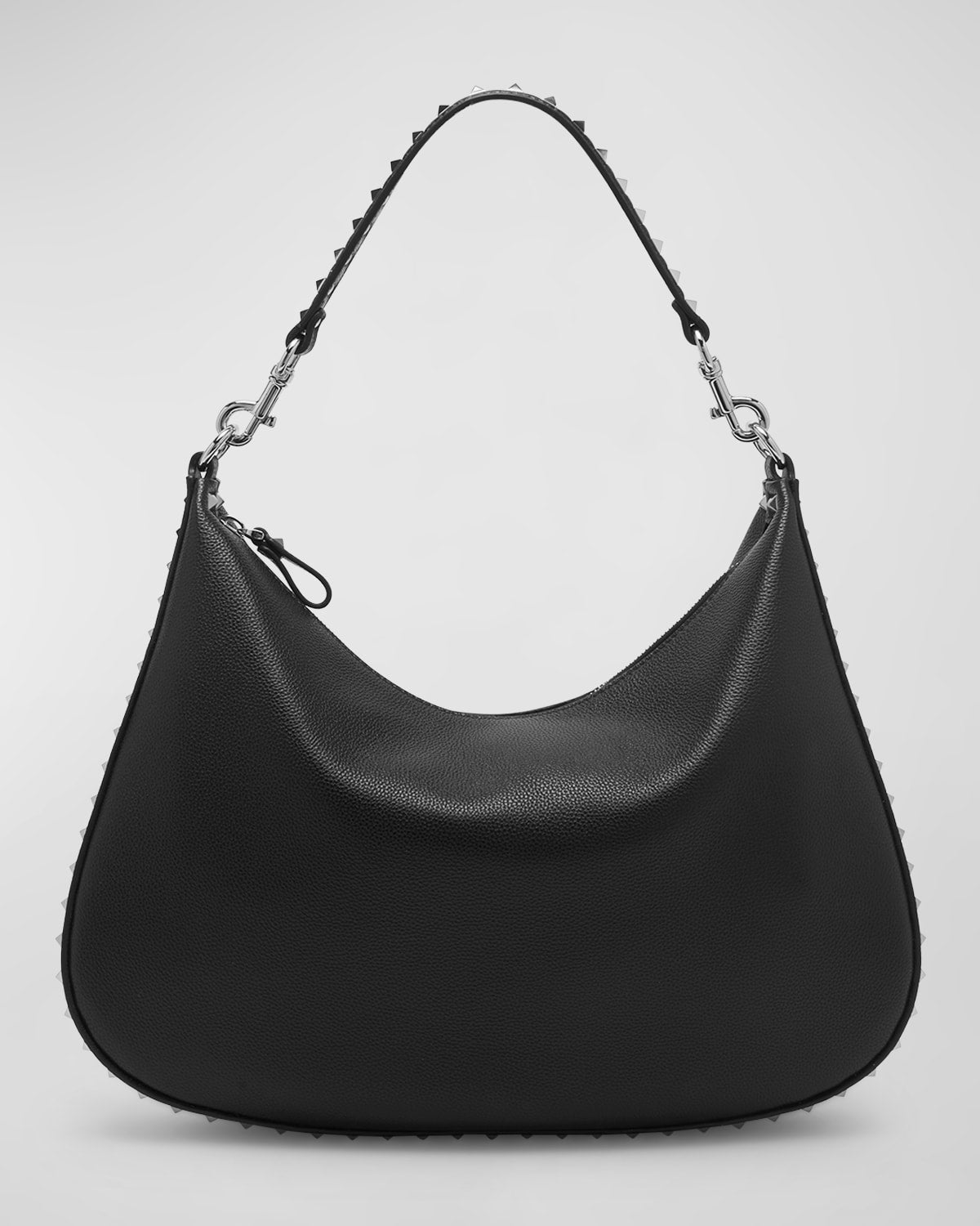 Valentino Rockstuds Zip Leather Hobo bag