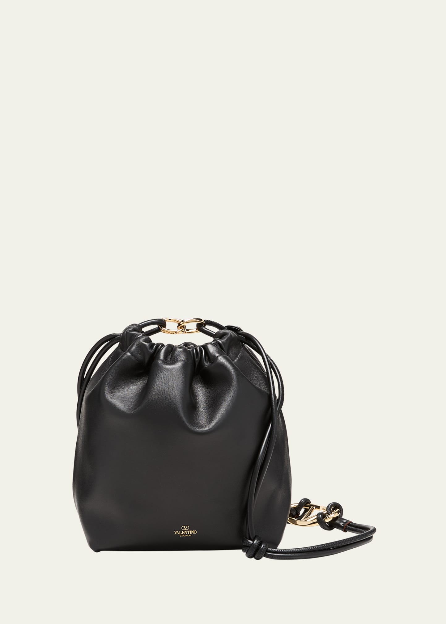 Valentino VLogo Medium Lambskin Bucket Bag