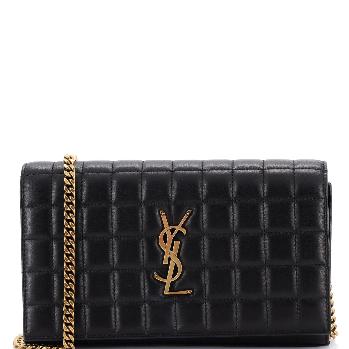 Saint Laurent Cassandre Wallet on Chain Quilted Leather Medium