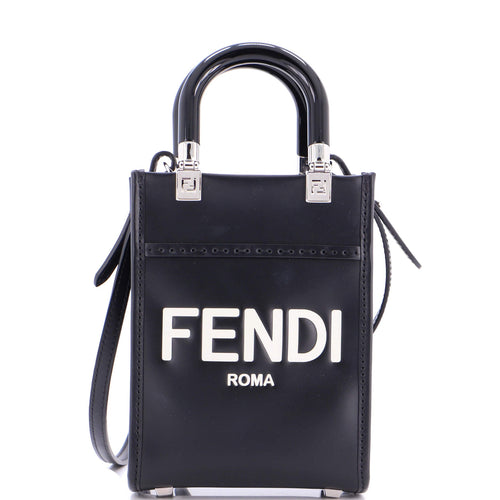 FENDI Sunshine Shopper Tote Leather Mini