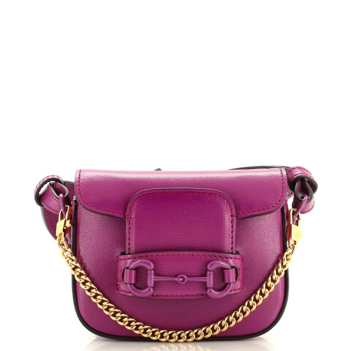 Gucci GUCCI Horsebit 1955 Shoulder Bag Leather Super Mini