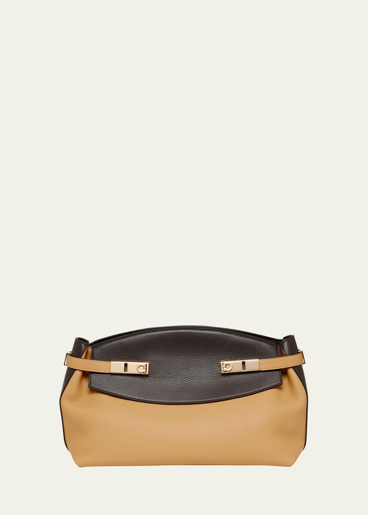 Ferragamo Hug Colorblock Leather Clutch Bag