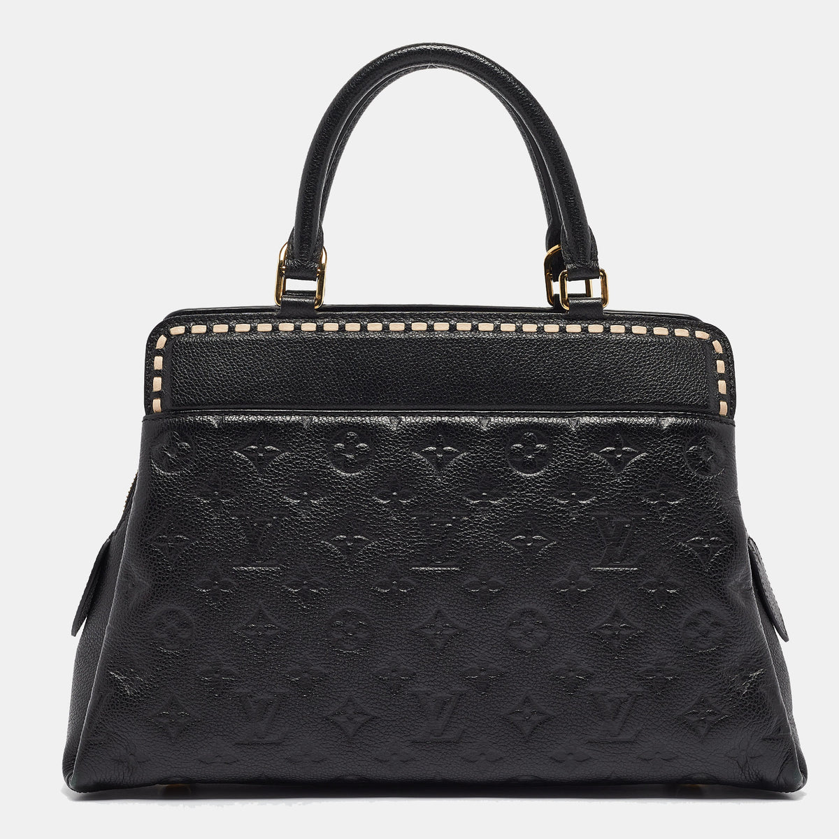 Louis Vuitton Black Monogram Empreinte Leather Vosges MM Bag