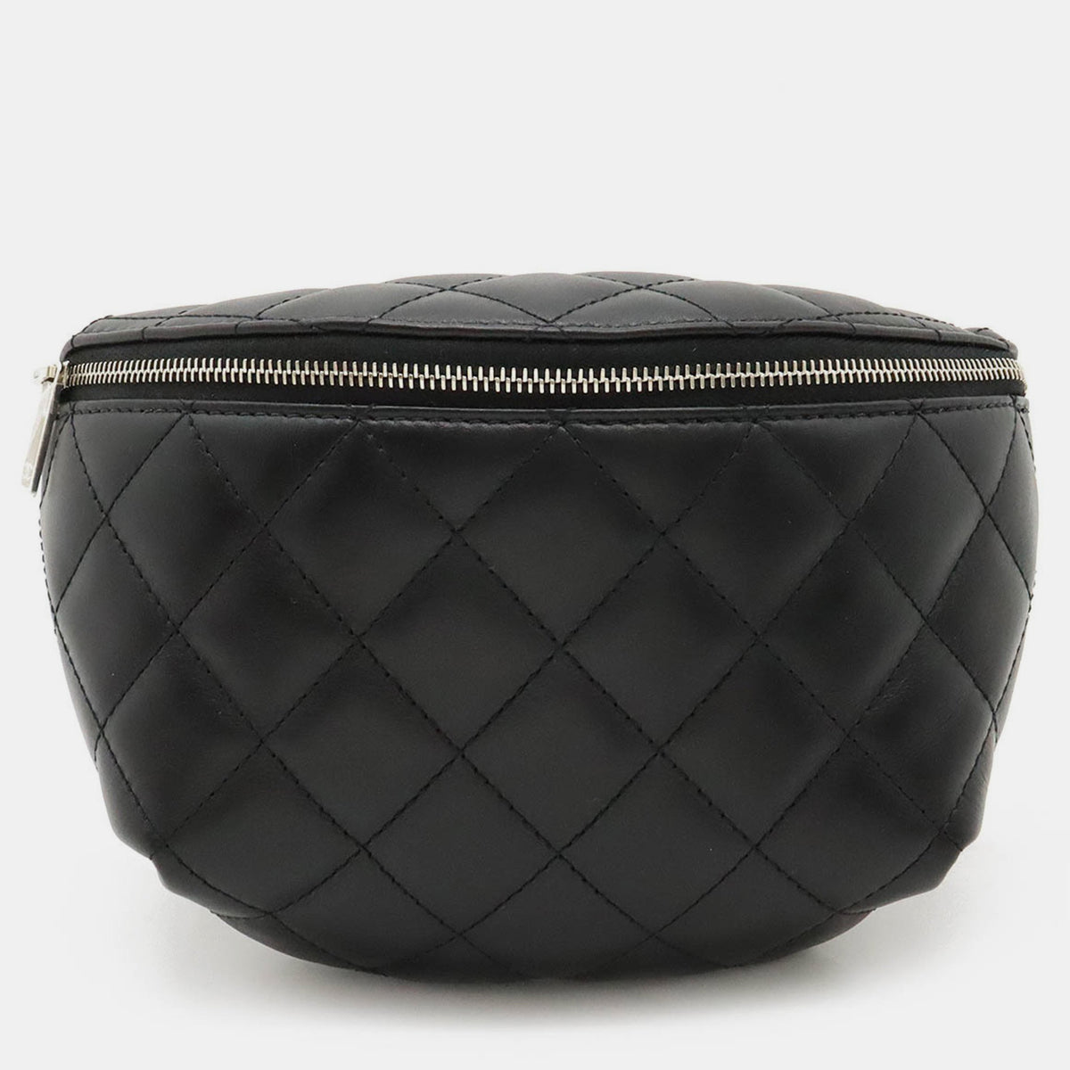 Chanel Black Calfskin Quilted Waist Belt Bag