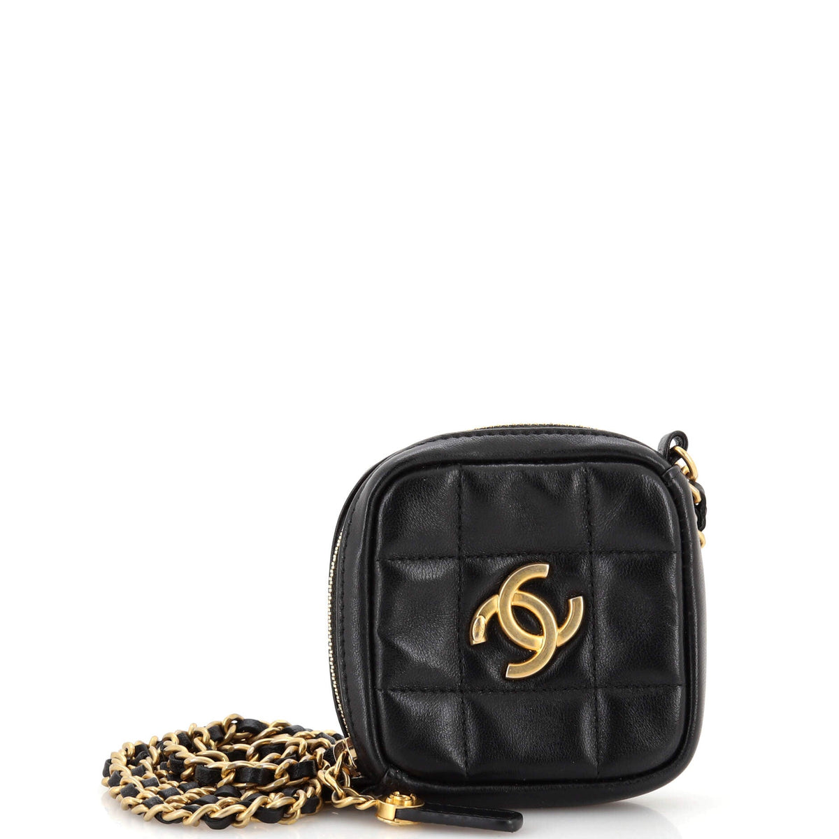 Chanel CHANEL Diamond Clutch with Chain Quilted Lambskin