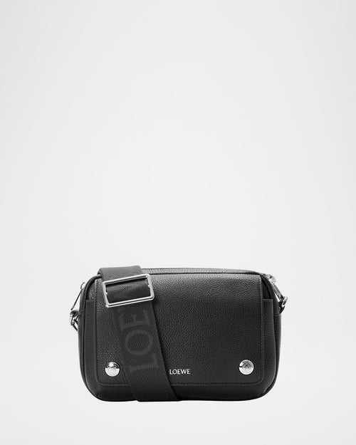 Men's Pebble Leather Camera Bag