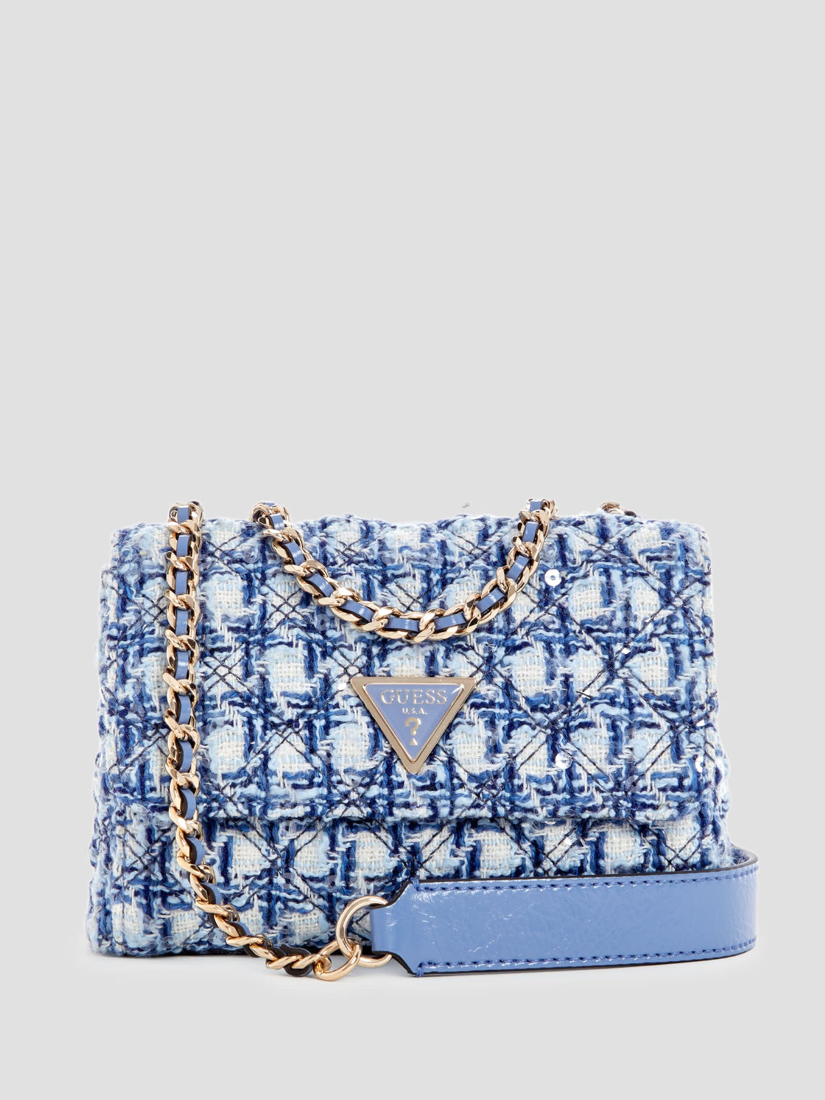 Guess Giully Tweed Mini Convertible Crossbody