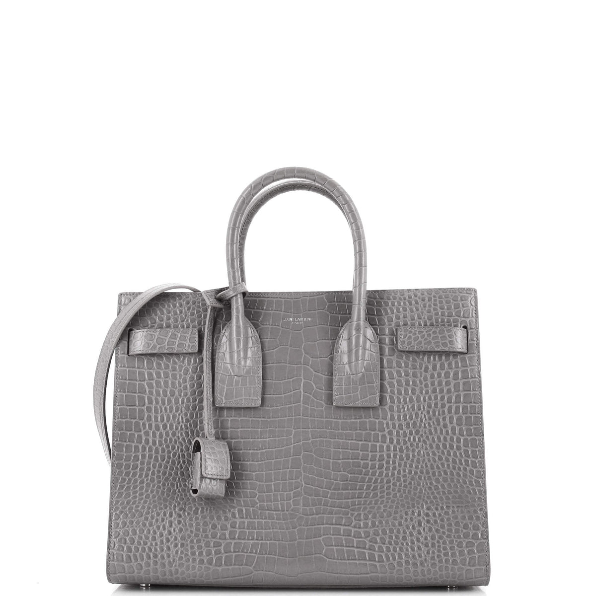 Saint Laurent Sac de Jour NM Bag Crocodile Embossed Leather Small