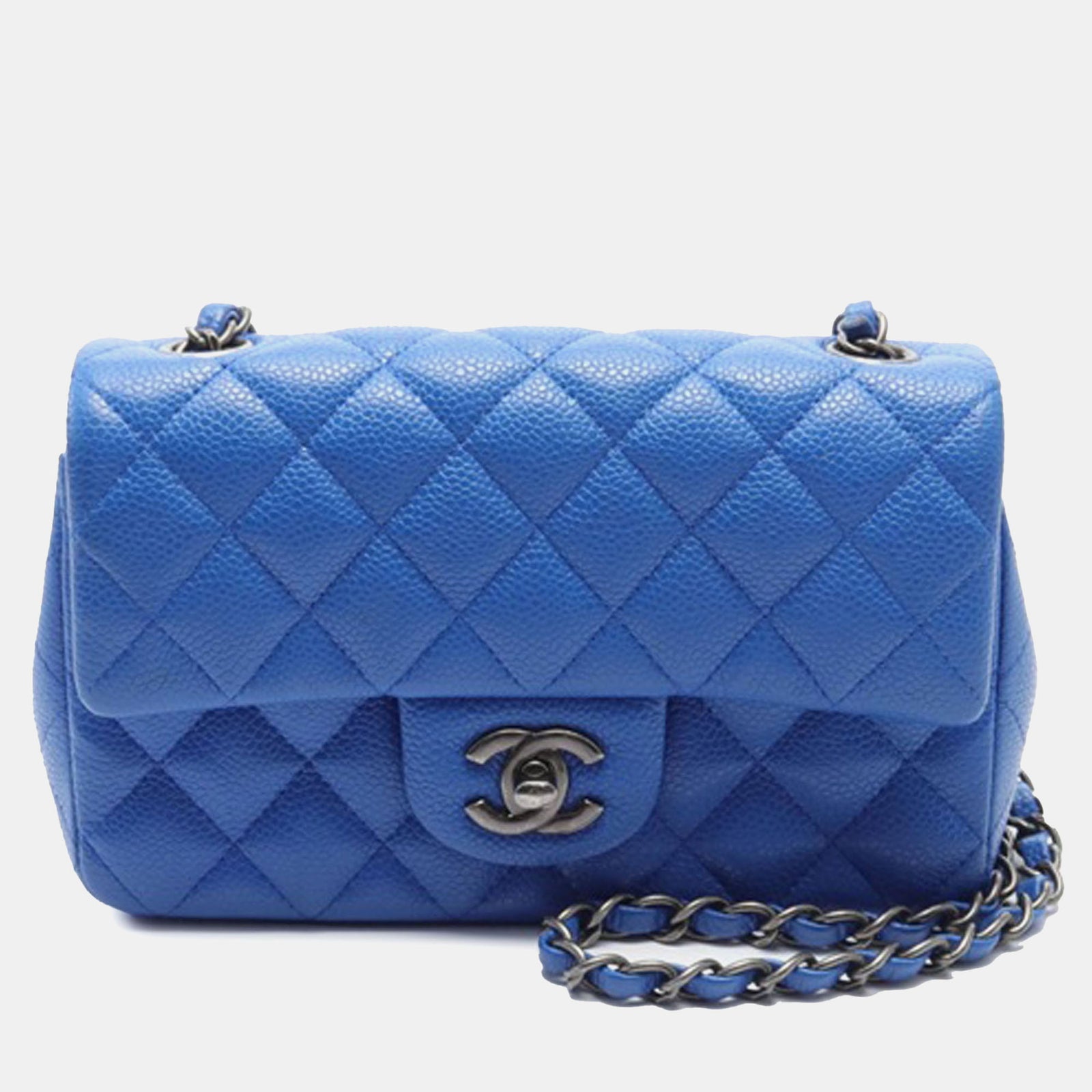 Chanel Mini rechteckiger klassischer Kaviar mit Einzelklappe