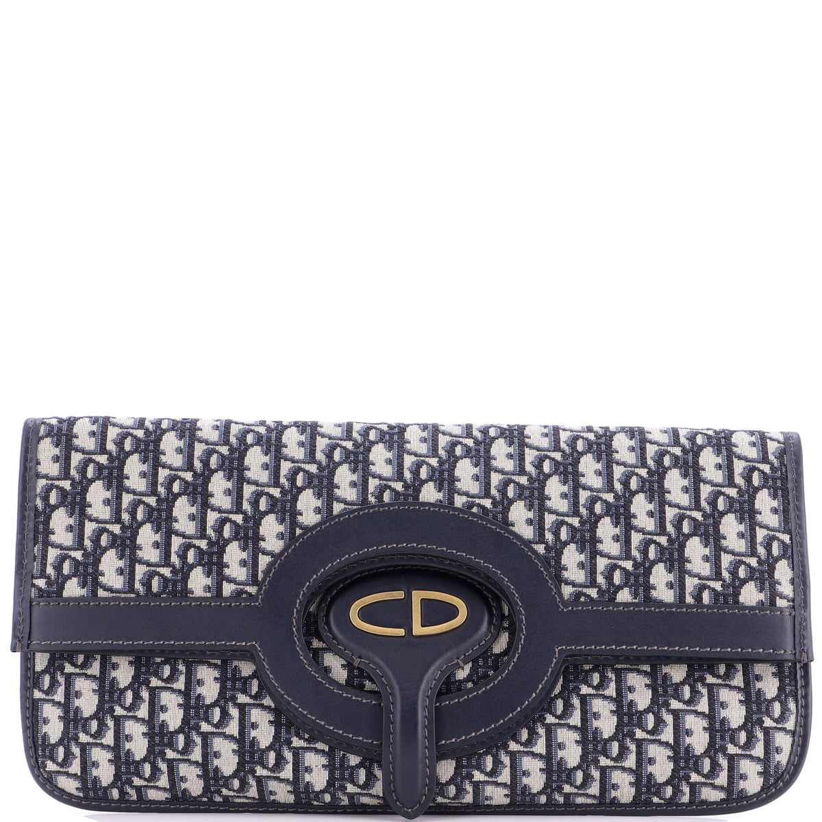 Christian Dior Fold Over Clutch Oblique Canvas