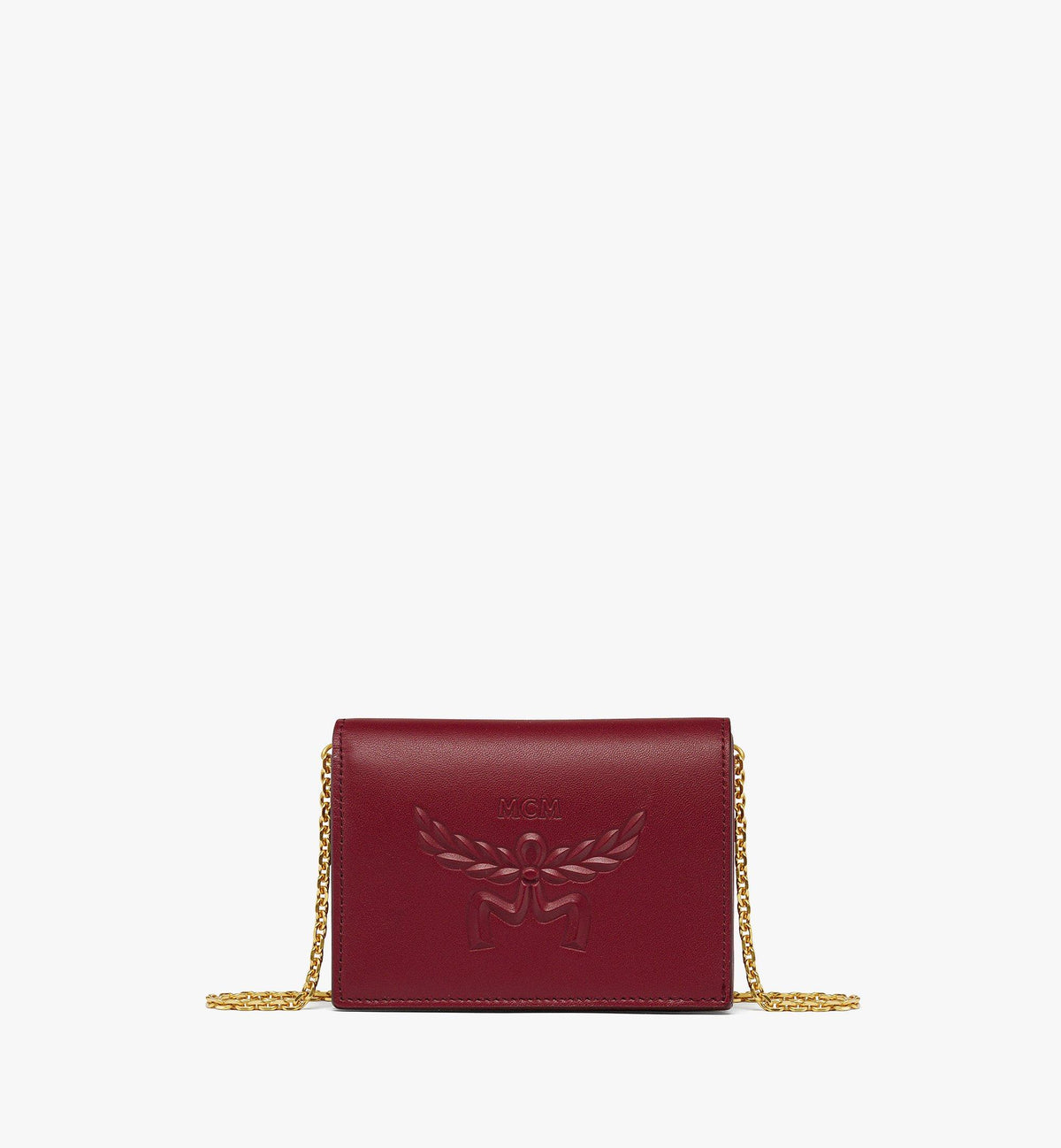MCM Himmel Chain Wallet In Laurel Calf Leather