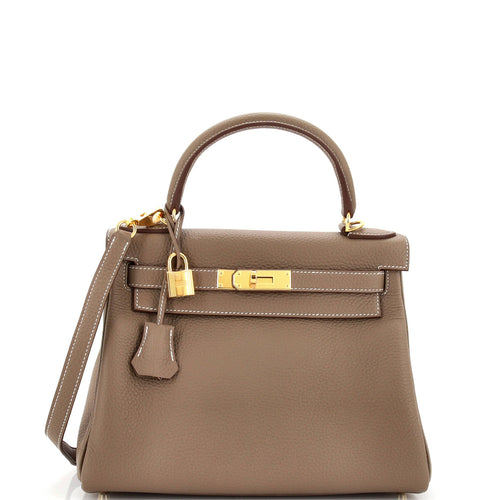 Kelly Handbag Grey Togo with Gold Hardware 28