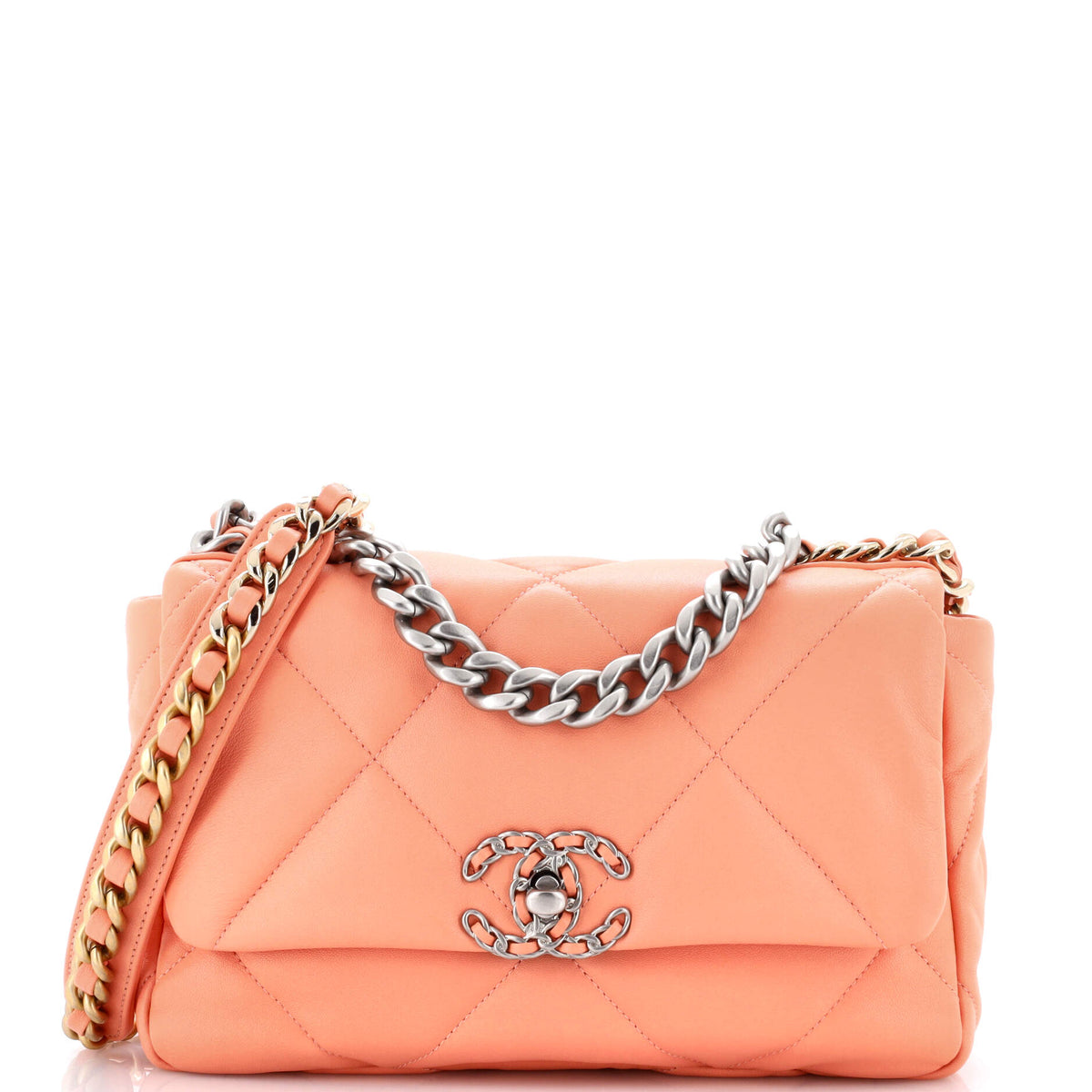 Chanel CHANEL 19 Flap Bag Quilted Leather Medium
