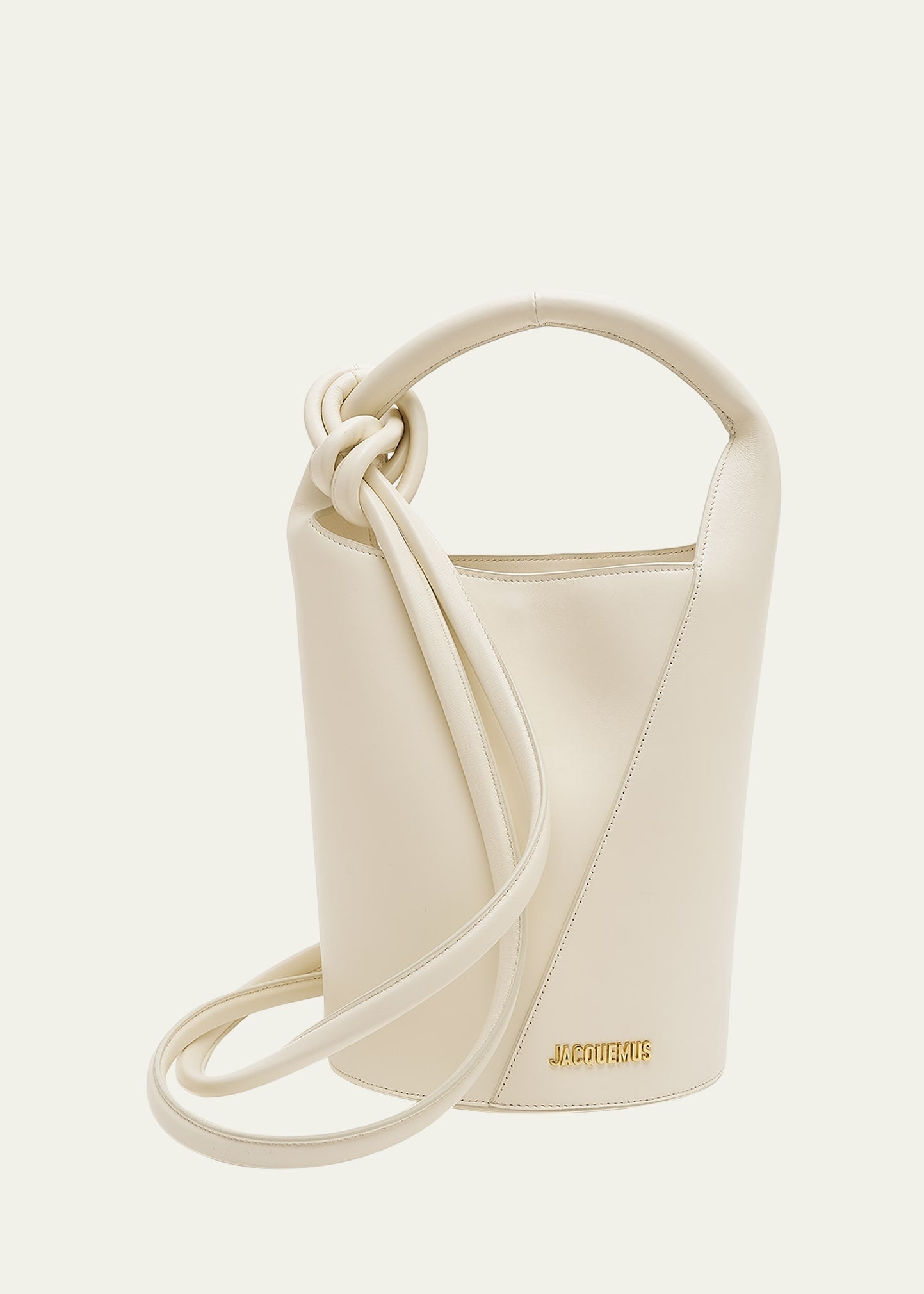 Jacquemus Le Petit Tourni Leather Bucket Bag