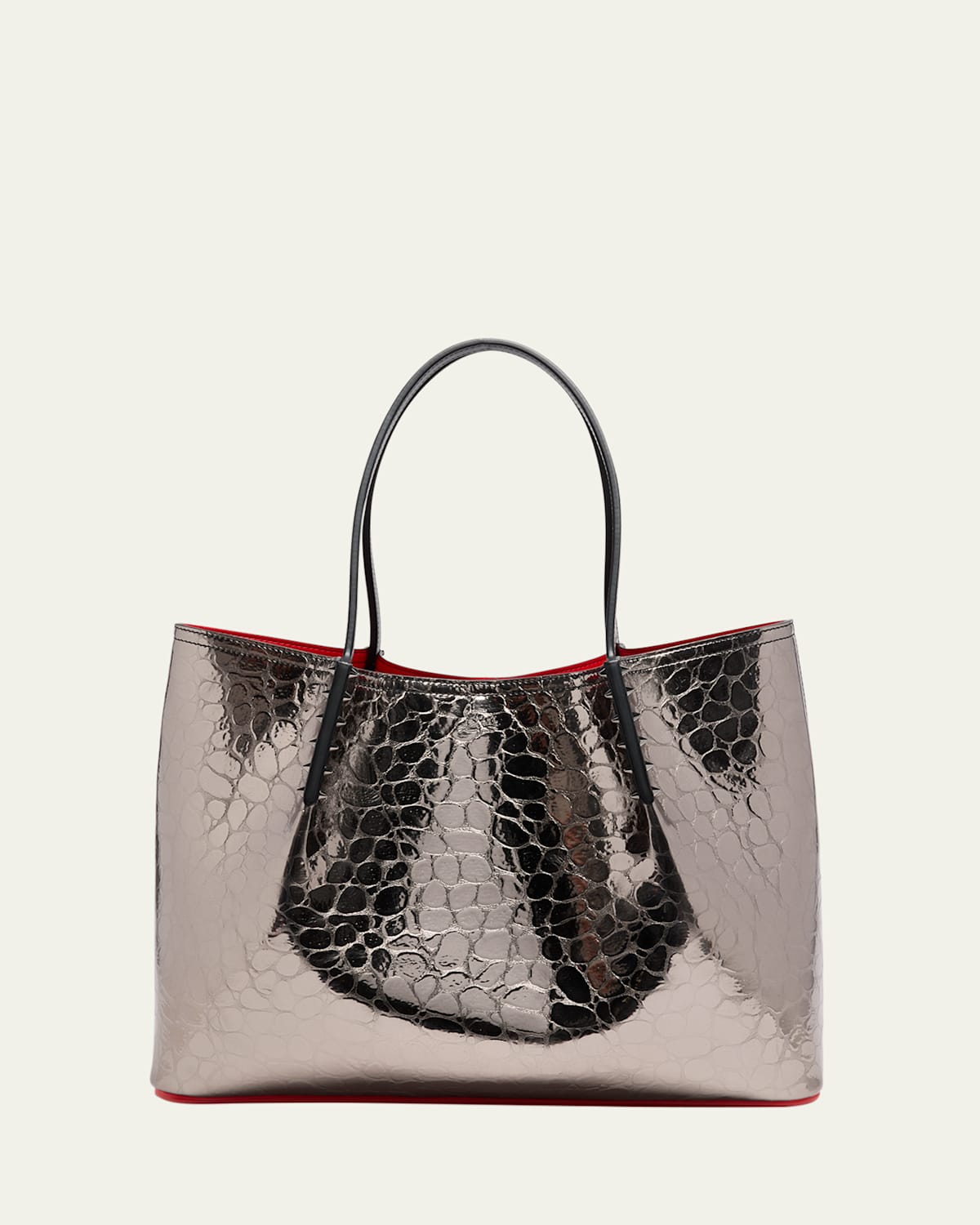 Boss Cabarock Large Crocodile Embossed Leather Tote Bag