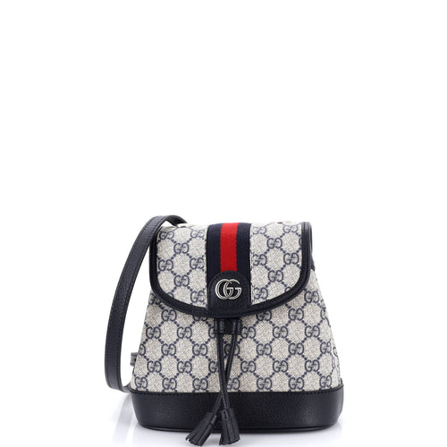 GUCCI Ophidia Flap Backpack GG Coated Canvas Mini