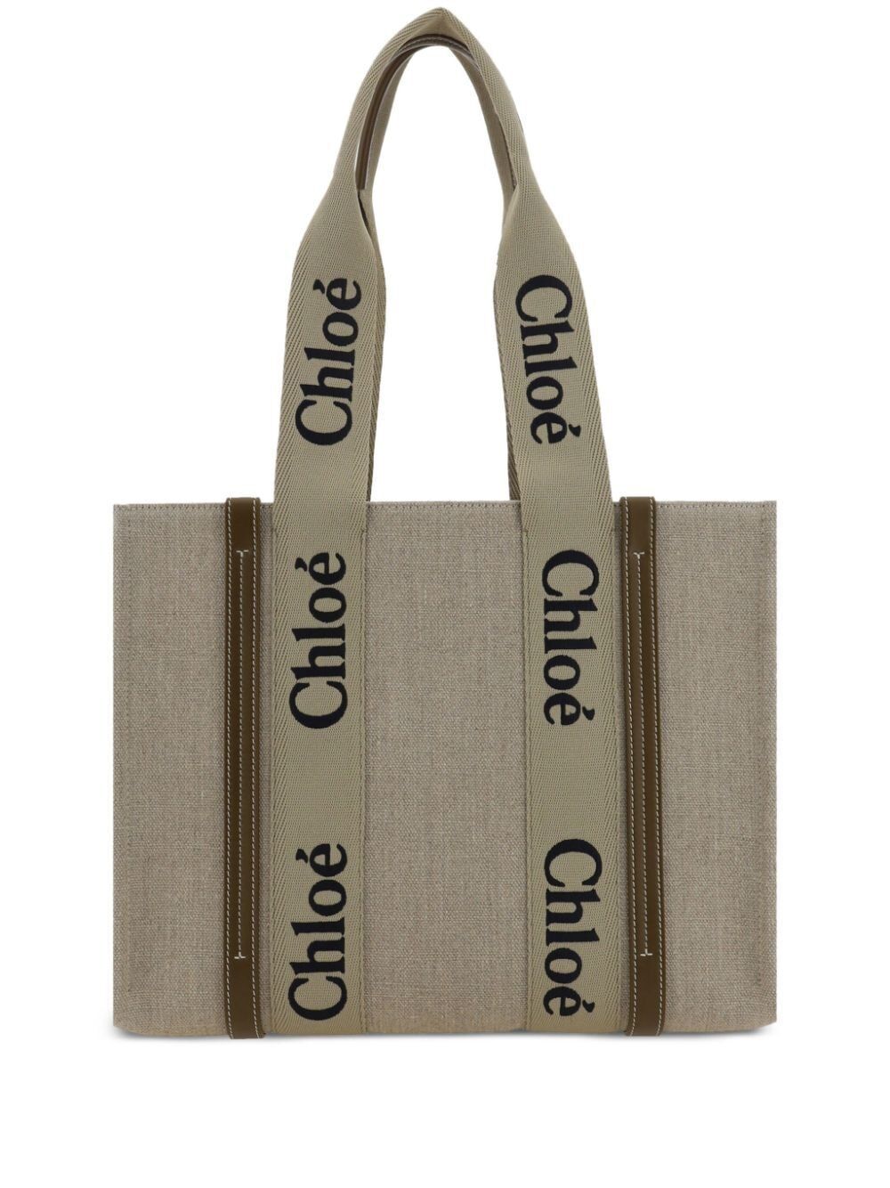 Chloé Women's Woody Shopping Bag in Nude & Neutrals | Size UNICA | CHC23AS383L17