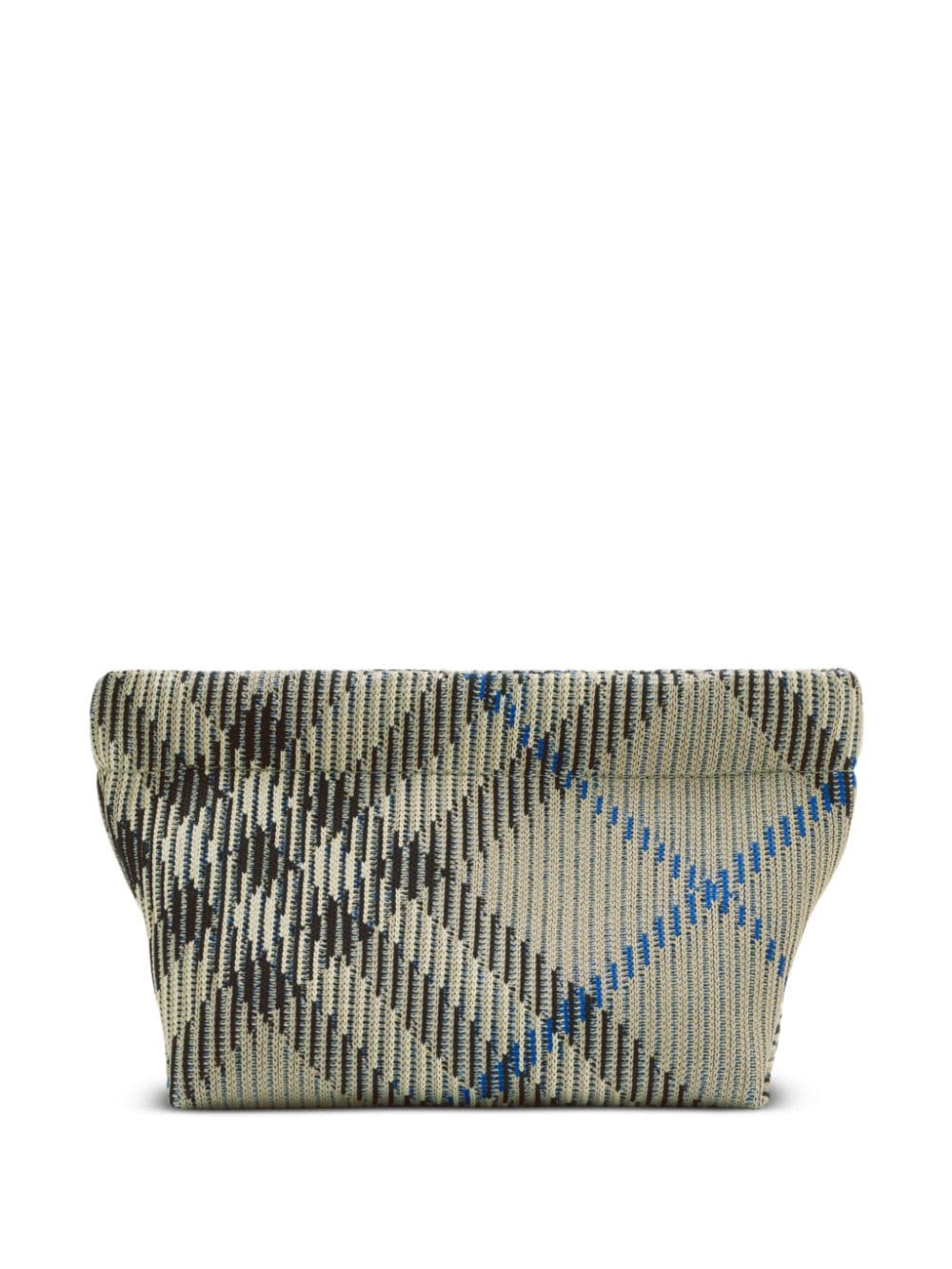 Burberry Women's Check Knitted Clutch in Beige | Size UNI | 8095462C1311