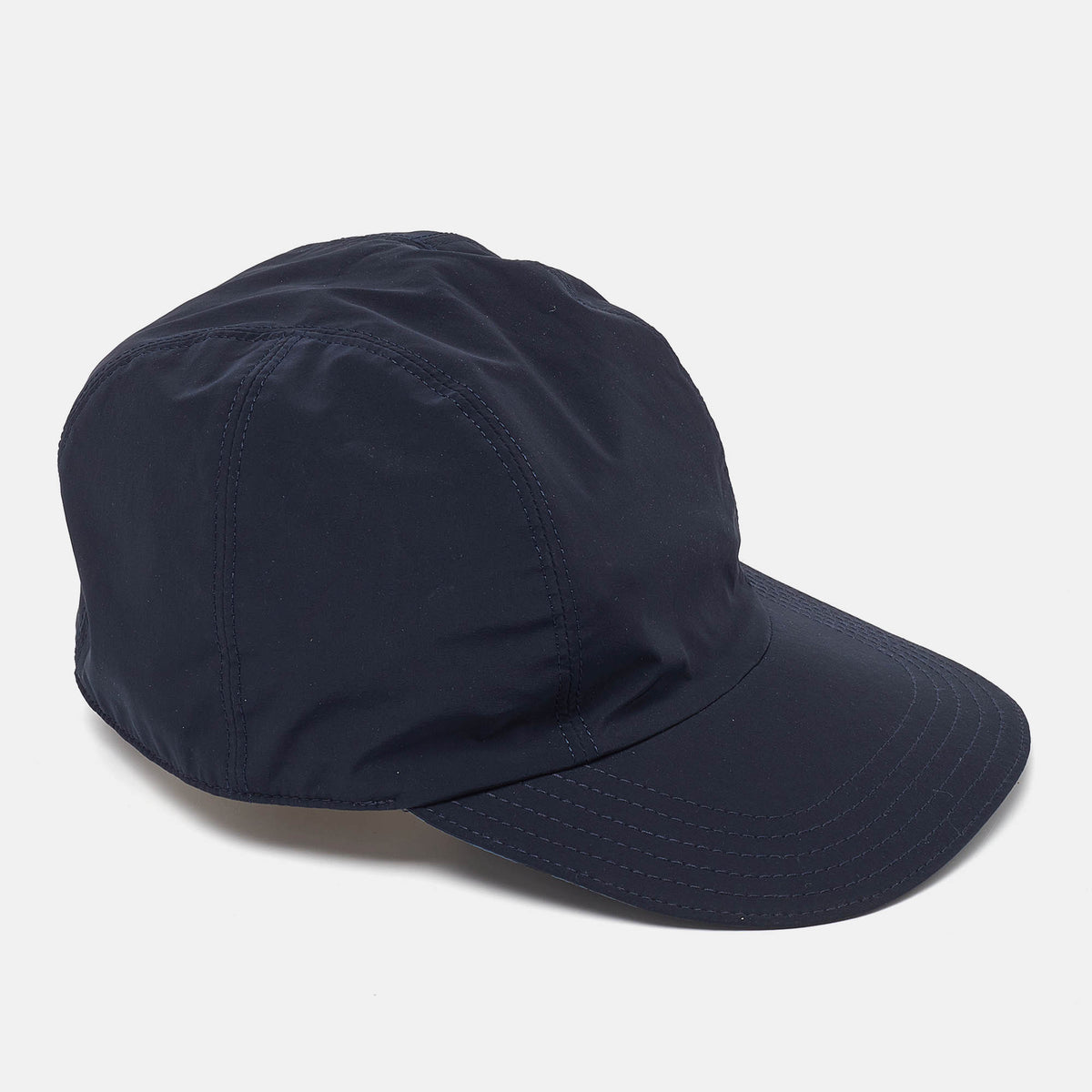 Hermès Navy Blue Printed Nylon Reversible Roger Cap M