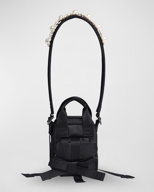 Mini Bow Beaded Crossbody Bag