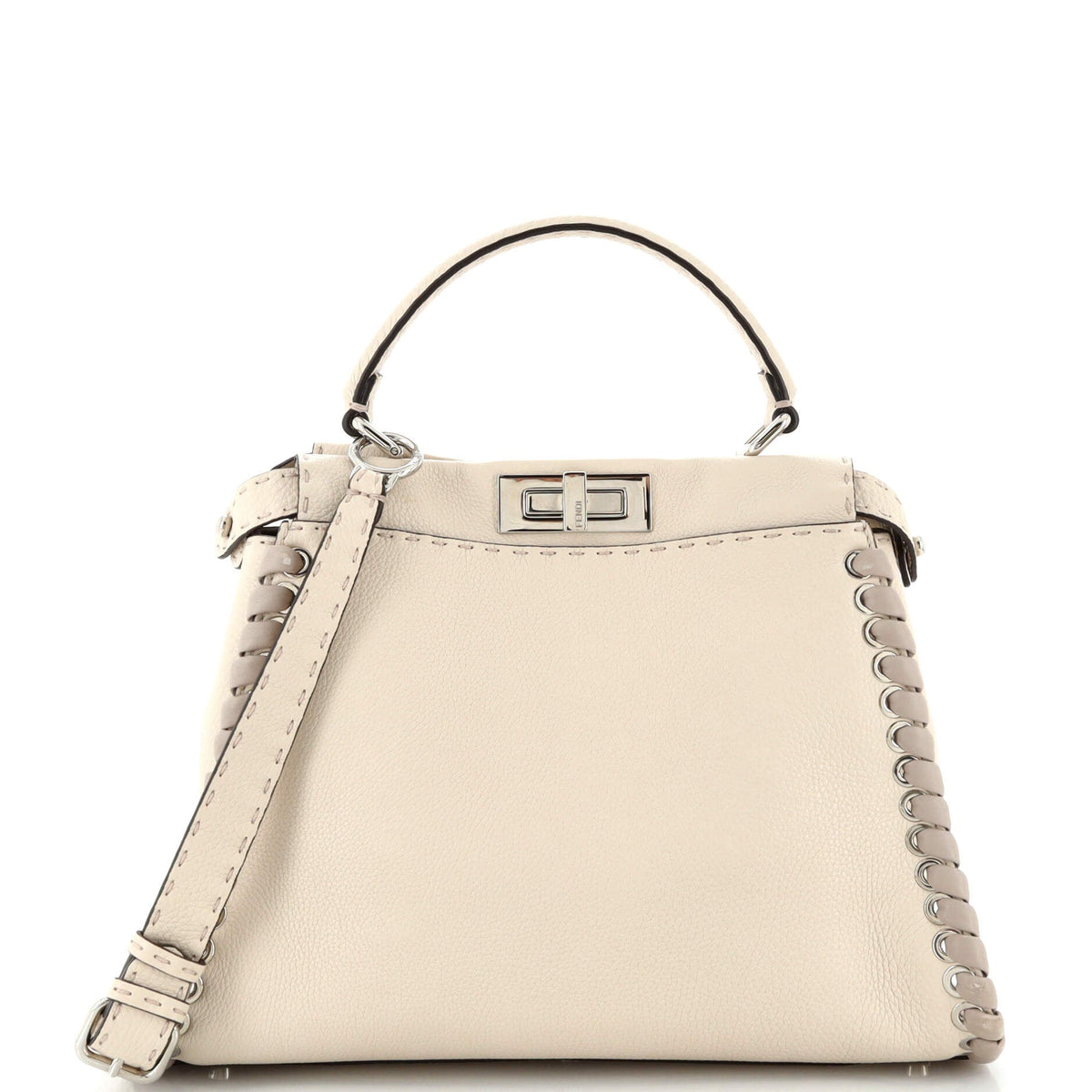 Fendi FENDI Peekaboo Bag Whipstitch Leather Regular
