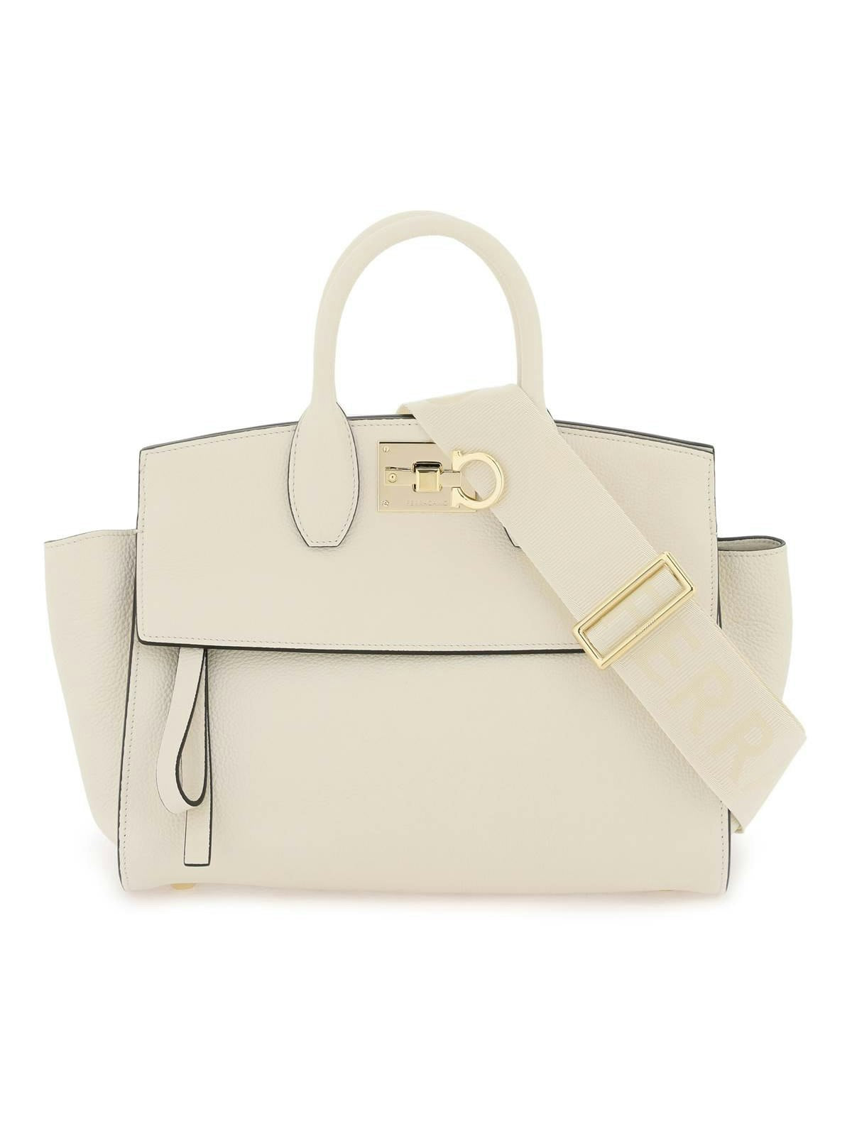 Ferragamo Women's Studio Soft Bag S in White | 2144930763097