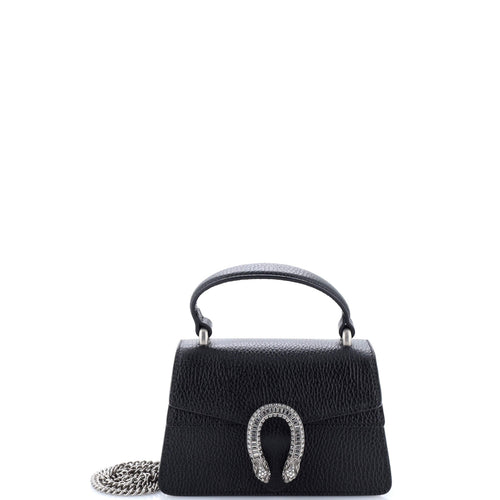 GUCCI Dionysus Top Handle Bag Leather with Crystals Mini