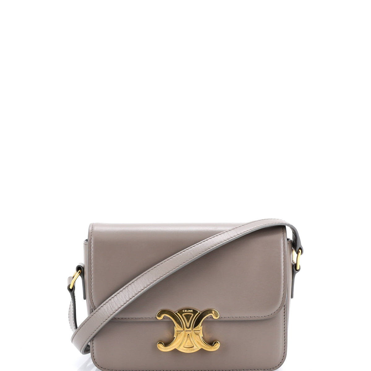 Celine CELINE Triomphe Shoulder Bag Smooth Calfskin Teen