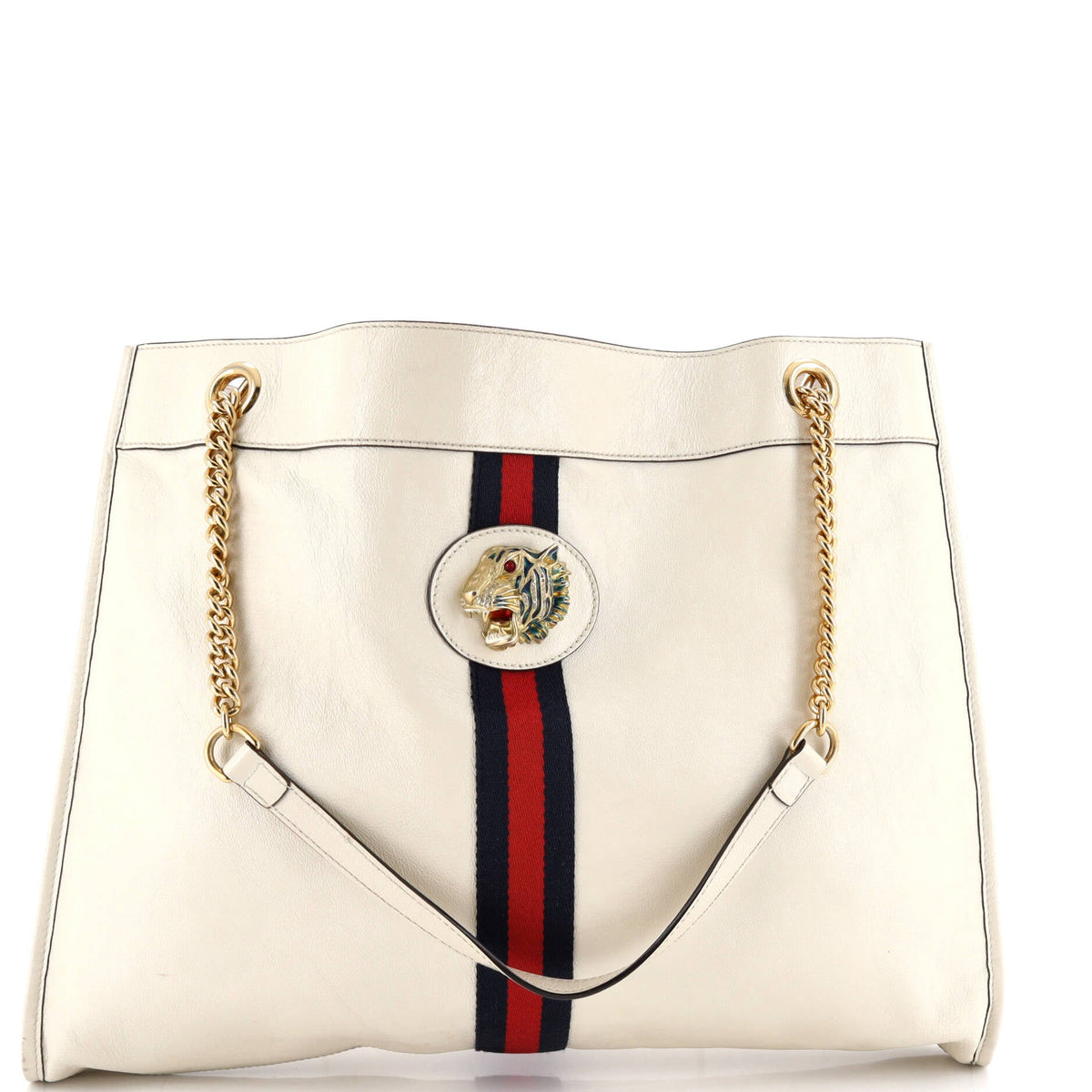Gucci GUCCI Rajah Chain Tote Leather Large
