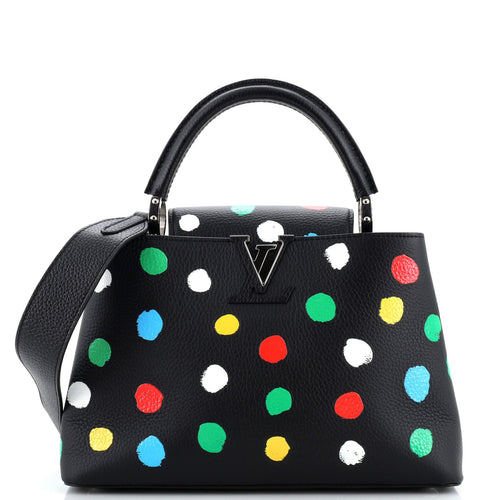 Capucines Bag Yayoi Kusama Painted Dots Taurillon Leather MM