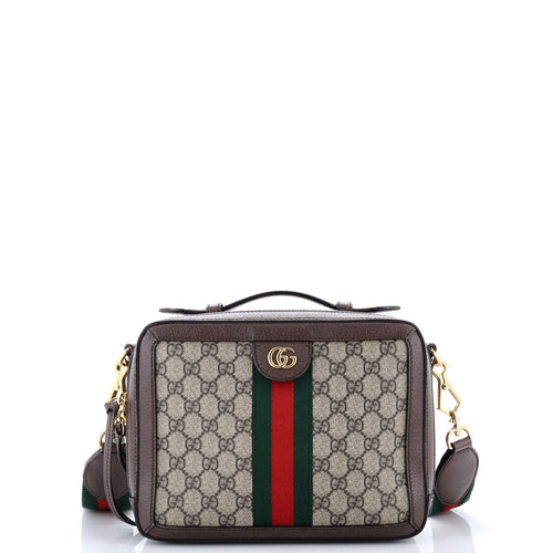 GUCCI Ophidia Zip Around Camera Bag GG Coated Canvas Small