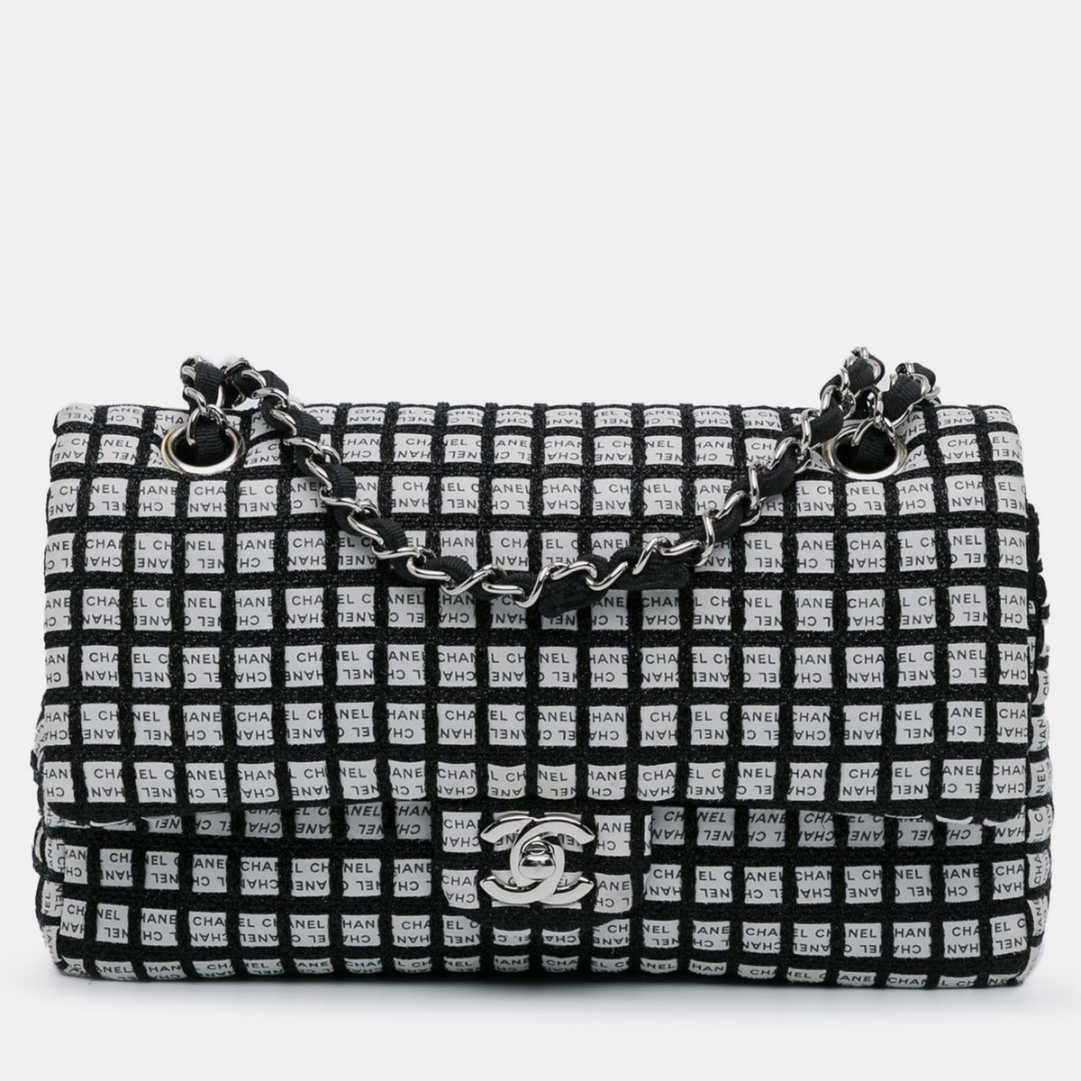 Chanel Multicolor Tweed Medium Classic Ribbon Flap Bag