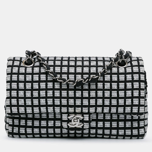 Multicolor Tweed Medium Classic Ribbon Flap Bag