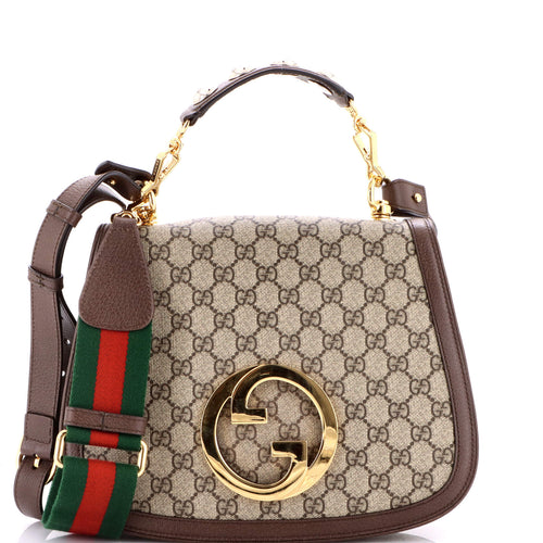GUCCI Blondie NM Top Handle Bag GG Coated Canvas Medium