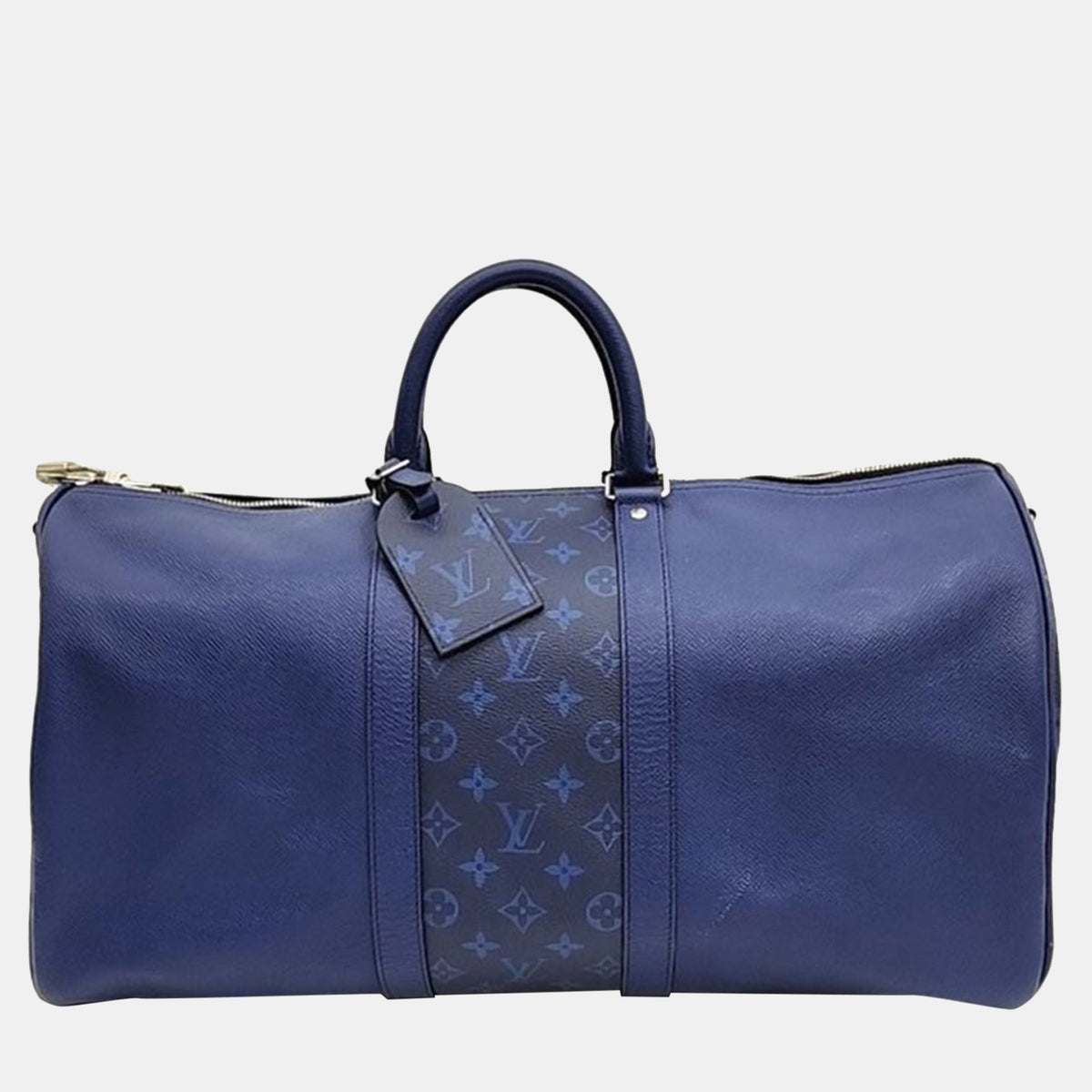 Louis Vuitton Blue Canvas Taigarama Keepall 50 Tote Bag