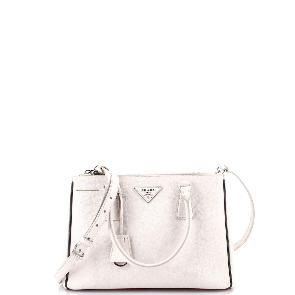 Prada PRADA Galleria Double Zip Tote Saffiano Leather Small