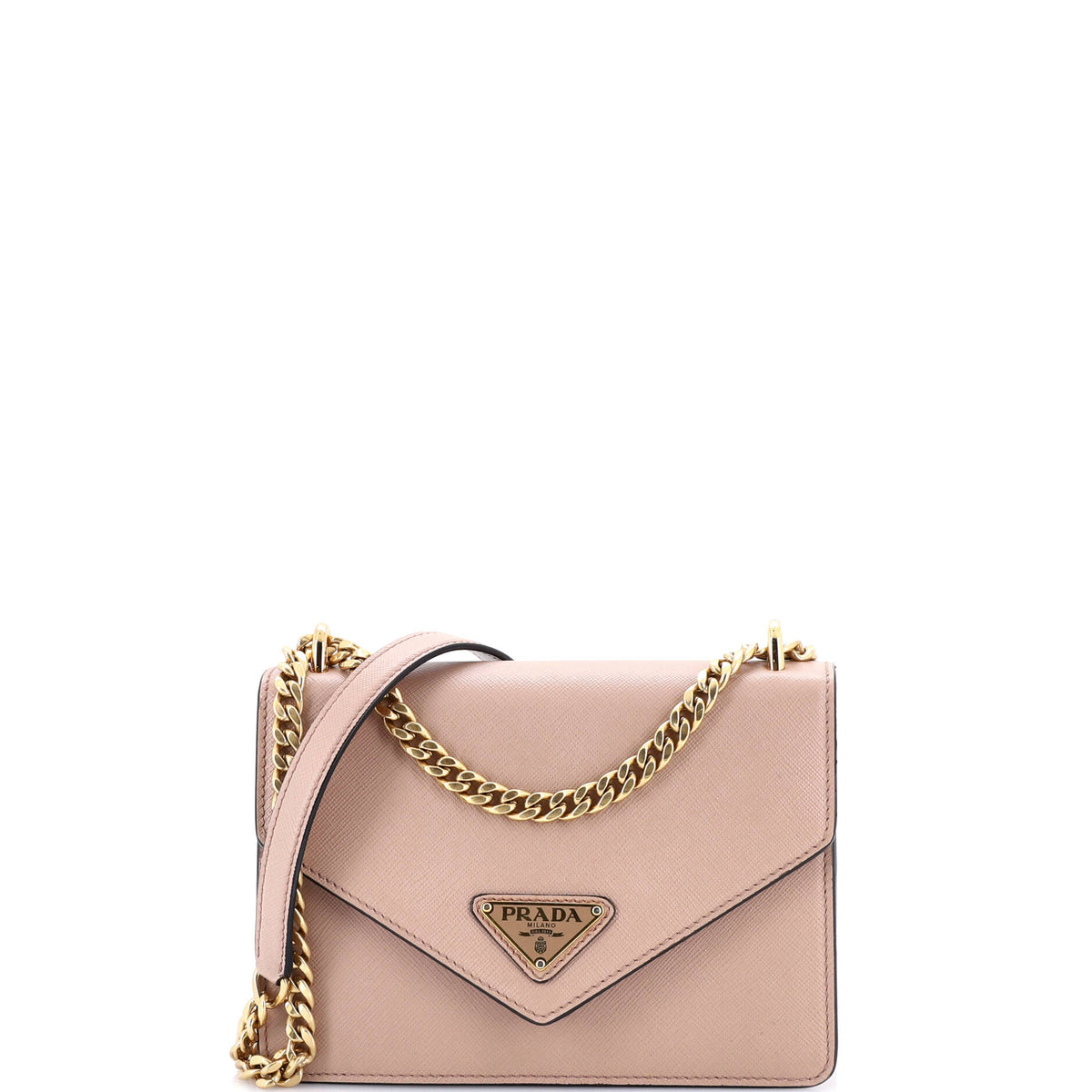 Prada PRADA Envelope Flap Chain Shoulder bag Saffiano Leather Small